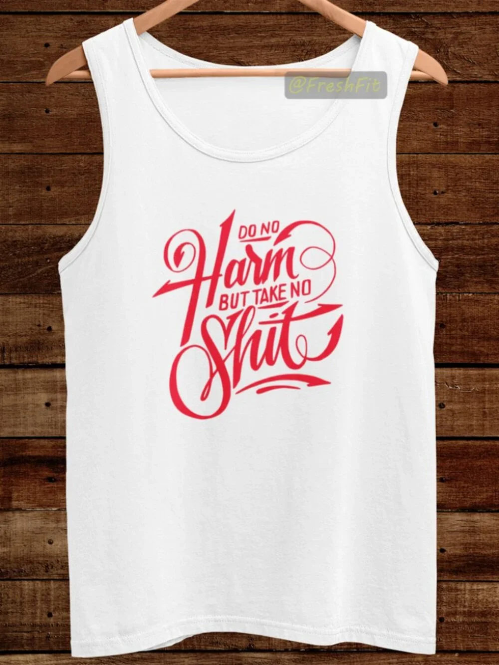 🆕Do No Harm But Take No Shit White Tank Top